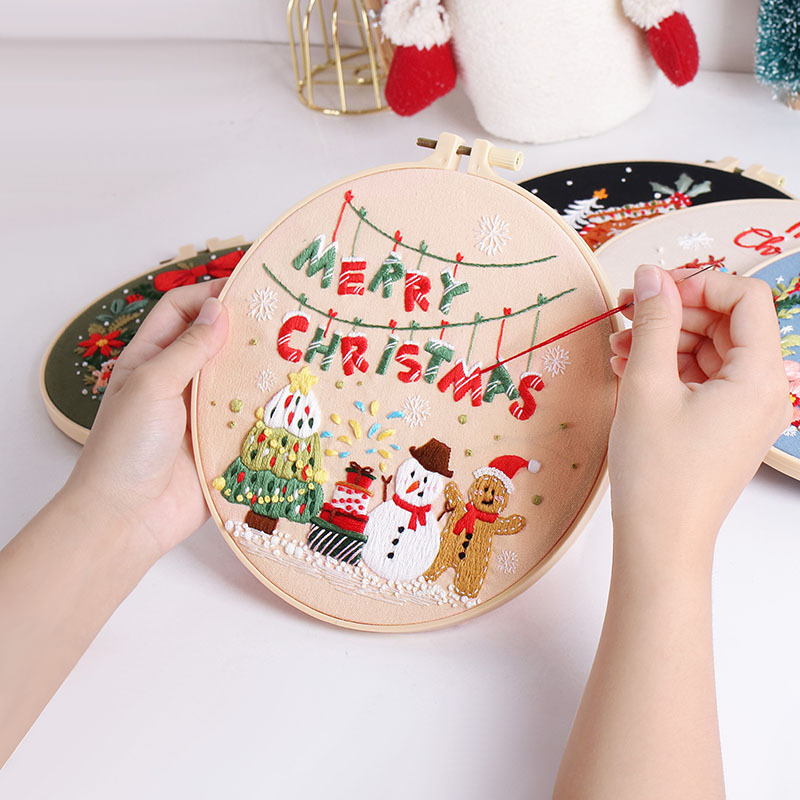Merry Christmas DIY Embroidery - Embroidery Xmas Kits ulasan dan harga