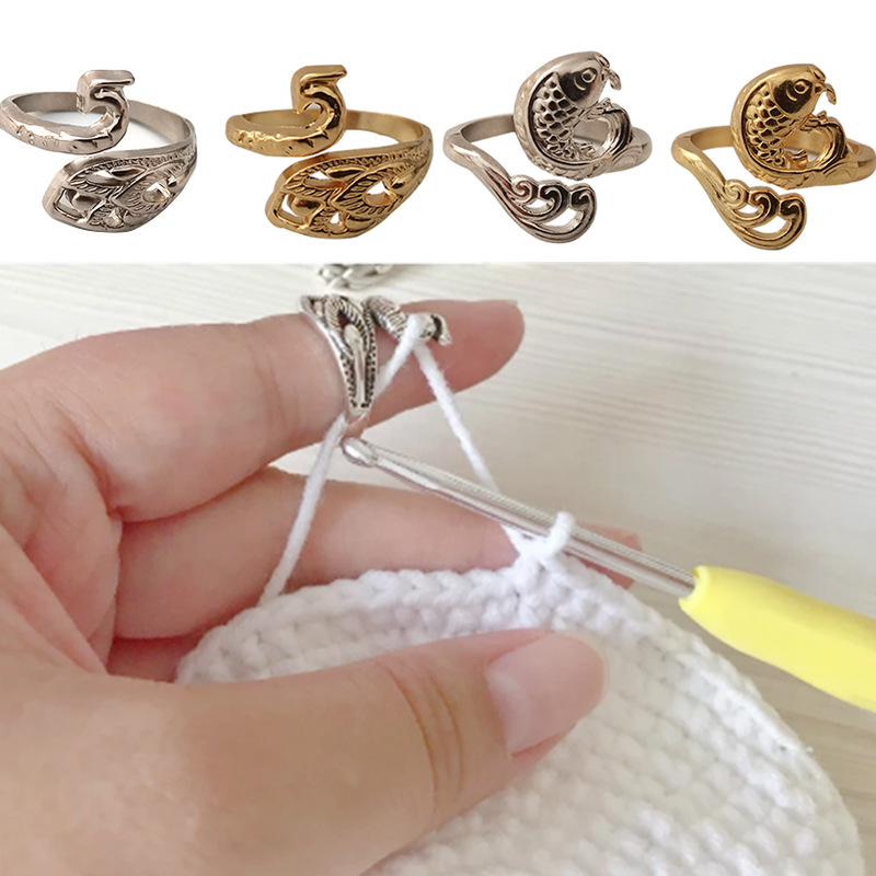 Ring Knitting Loop Crochet Too - Embroidery Fish ulasan dan harga