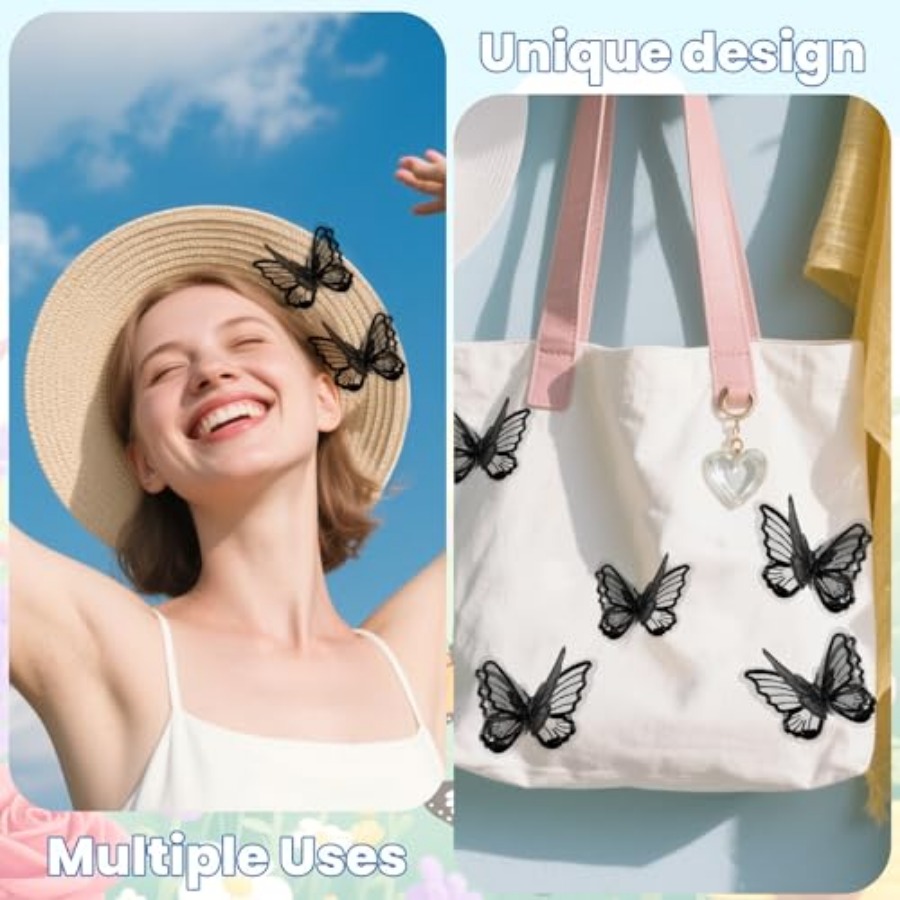 Black Lace Butterfly, Double L - Embroidery Lace ulasan dan harga