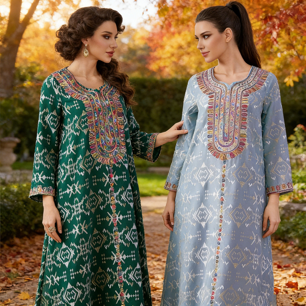 Muslim Embroidery Maxi Dress W - Embroidery Kebaya ulasan dan harga