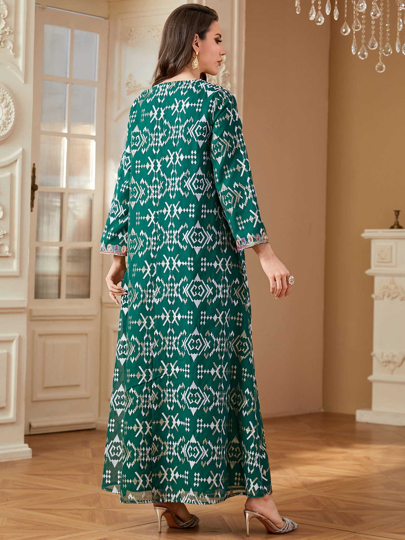 Muslim Embroidery Maxi Dress W - Embroidery Kebaya ulasan dan harga