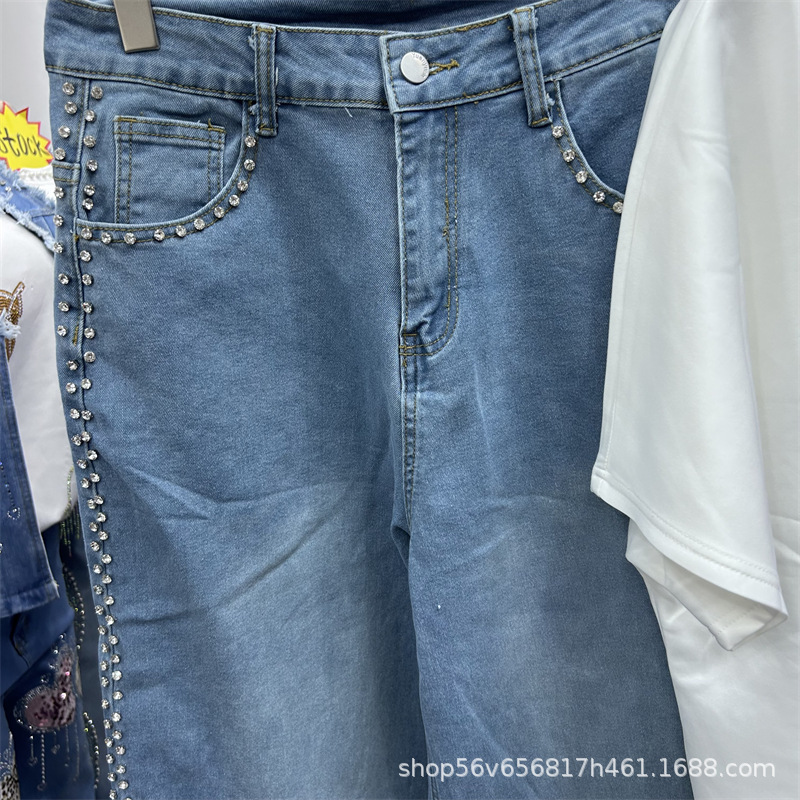 New Spring Summer Loose Women  - Embroidery Jeans ulasan dan harga