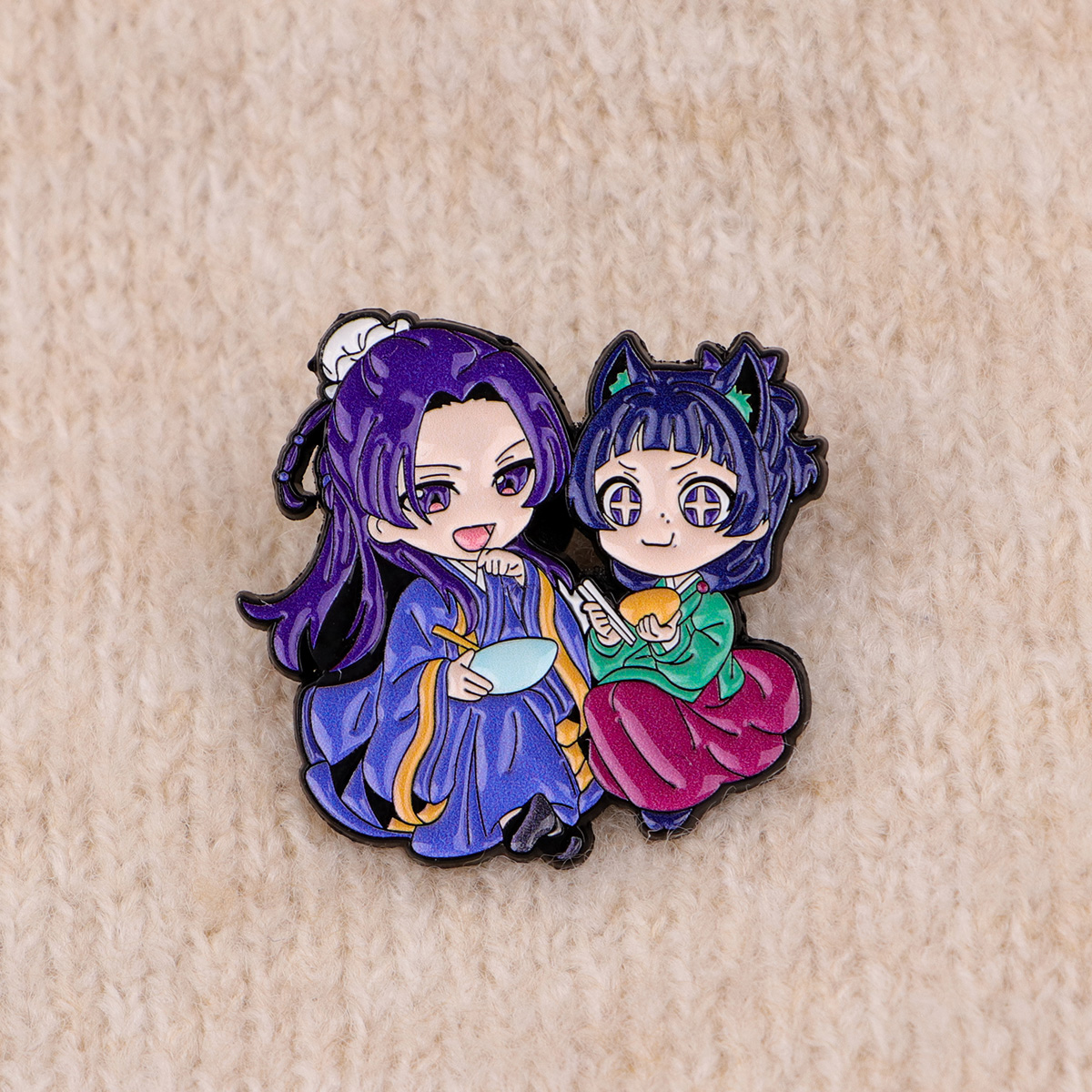Anime Manga Enamel Lapel Pins  - Embroidery Illustration ulasan dan harga