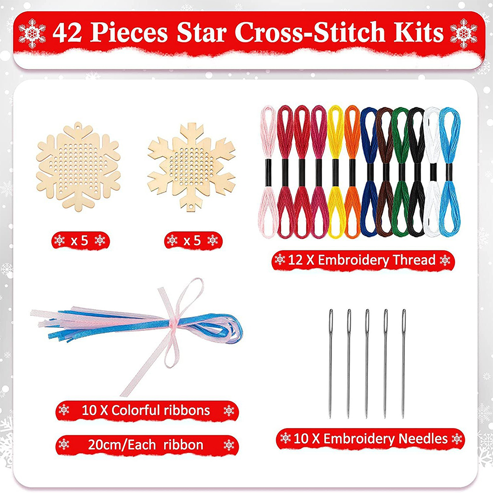 Cross Stitch Hanging Pendant E - Embroidery Xmas Kits ulasan dan harga
