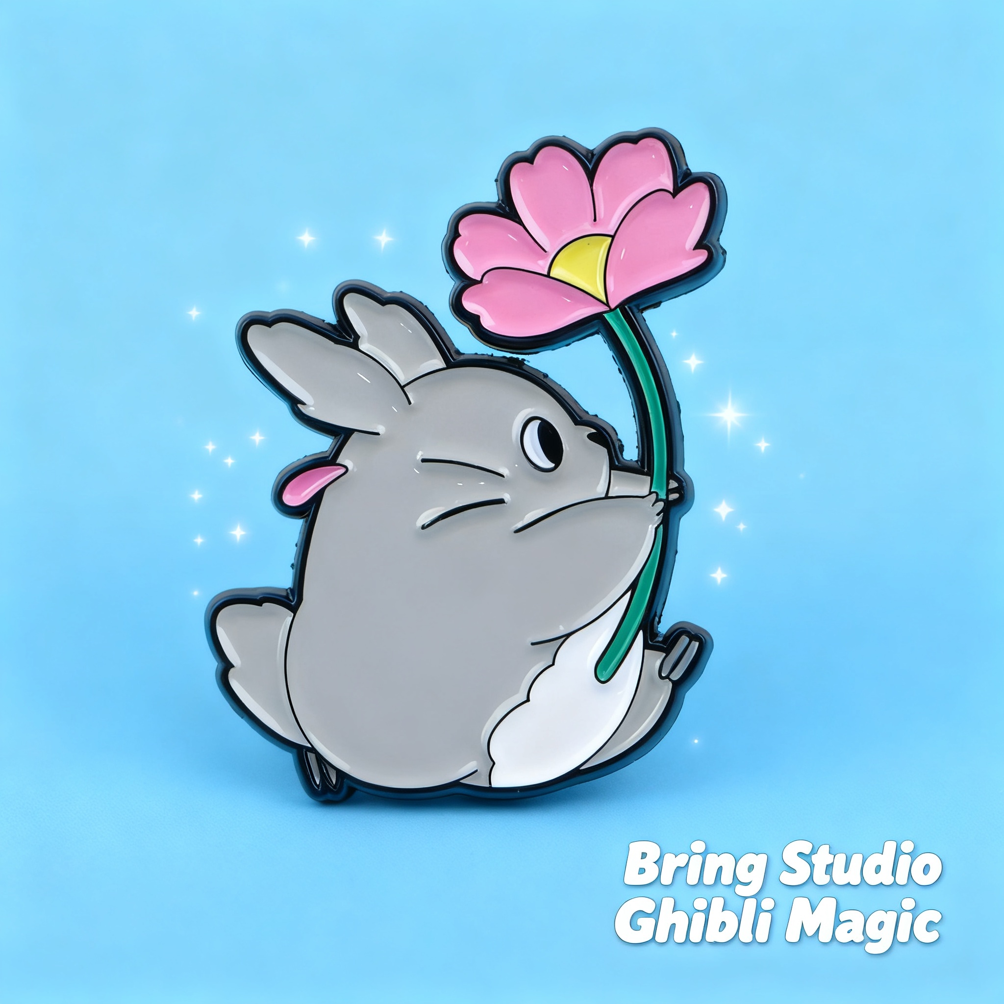 Cute Animal Enamel Pin Anime M - Embroidery Illustration ulasan dan harga