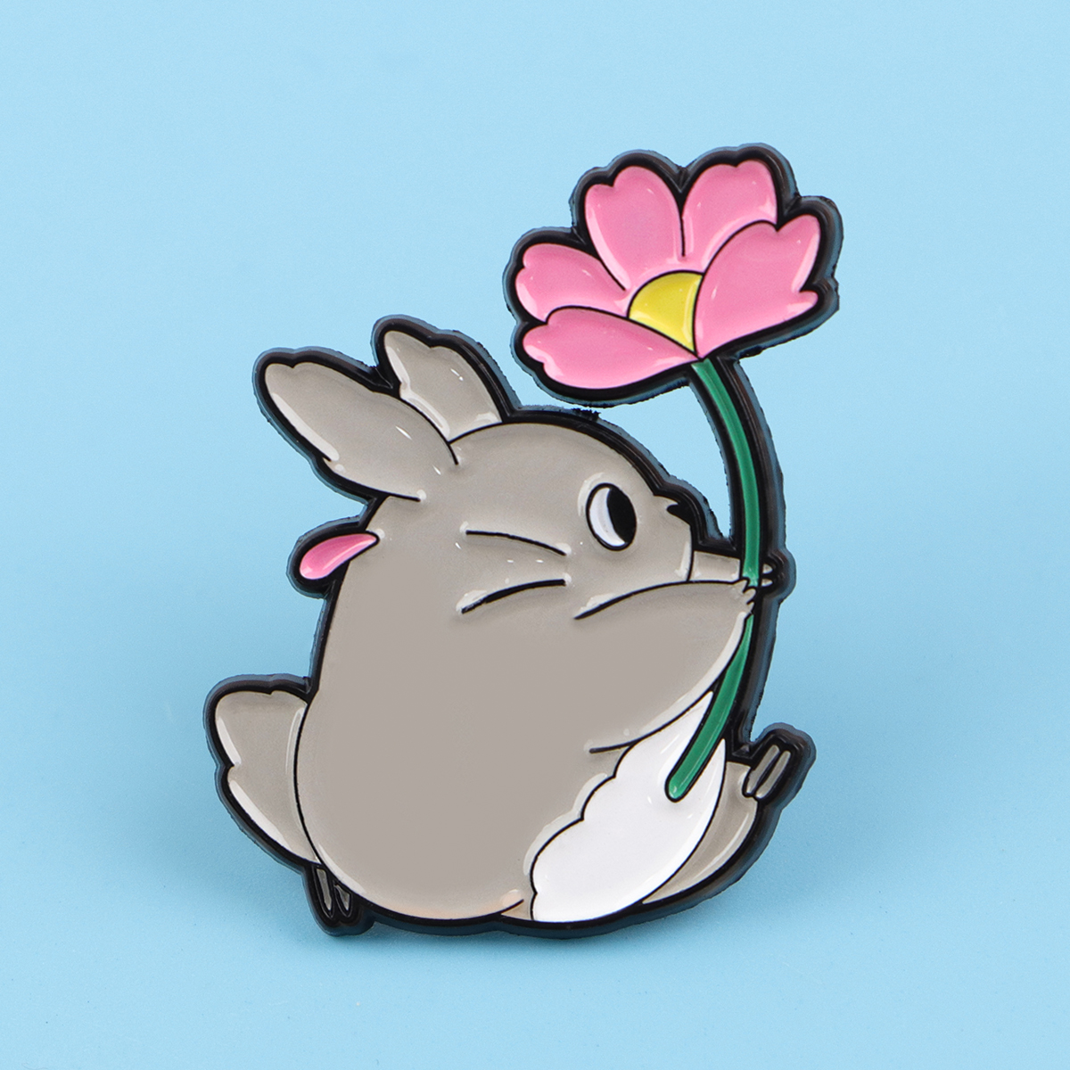 Cute Animal Enamel Pin Anime M - Embroidery Illustration ulasan dan harga