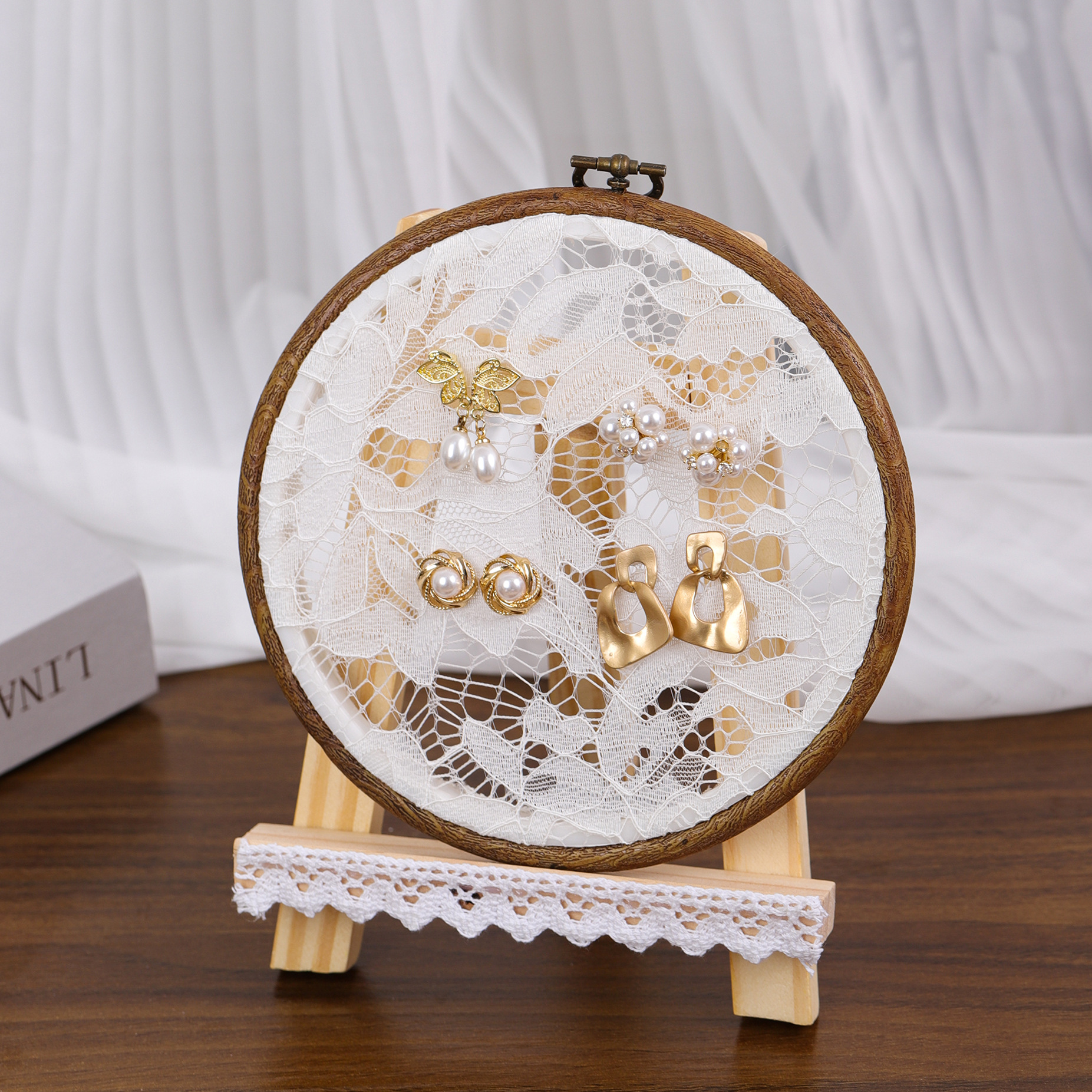 Vintage Lace Embroidery Hoop E - Embroidery Photoshop ulasan dan harga