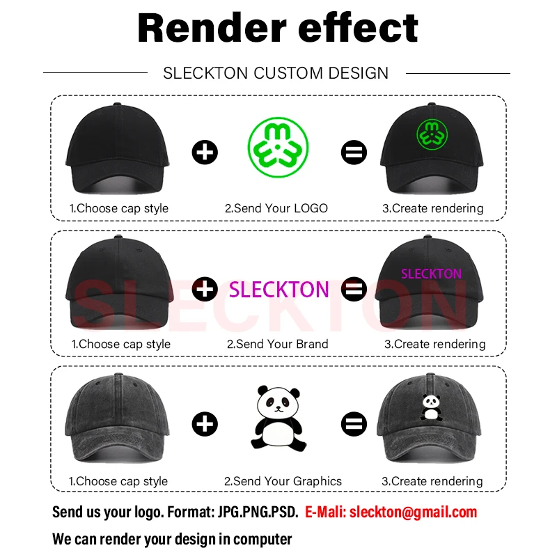 SLECKTON Custom LOGO Baseball  - Embroidery Design Logo ulasan dan harga