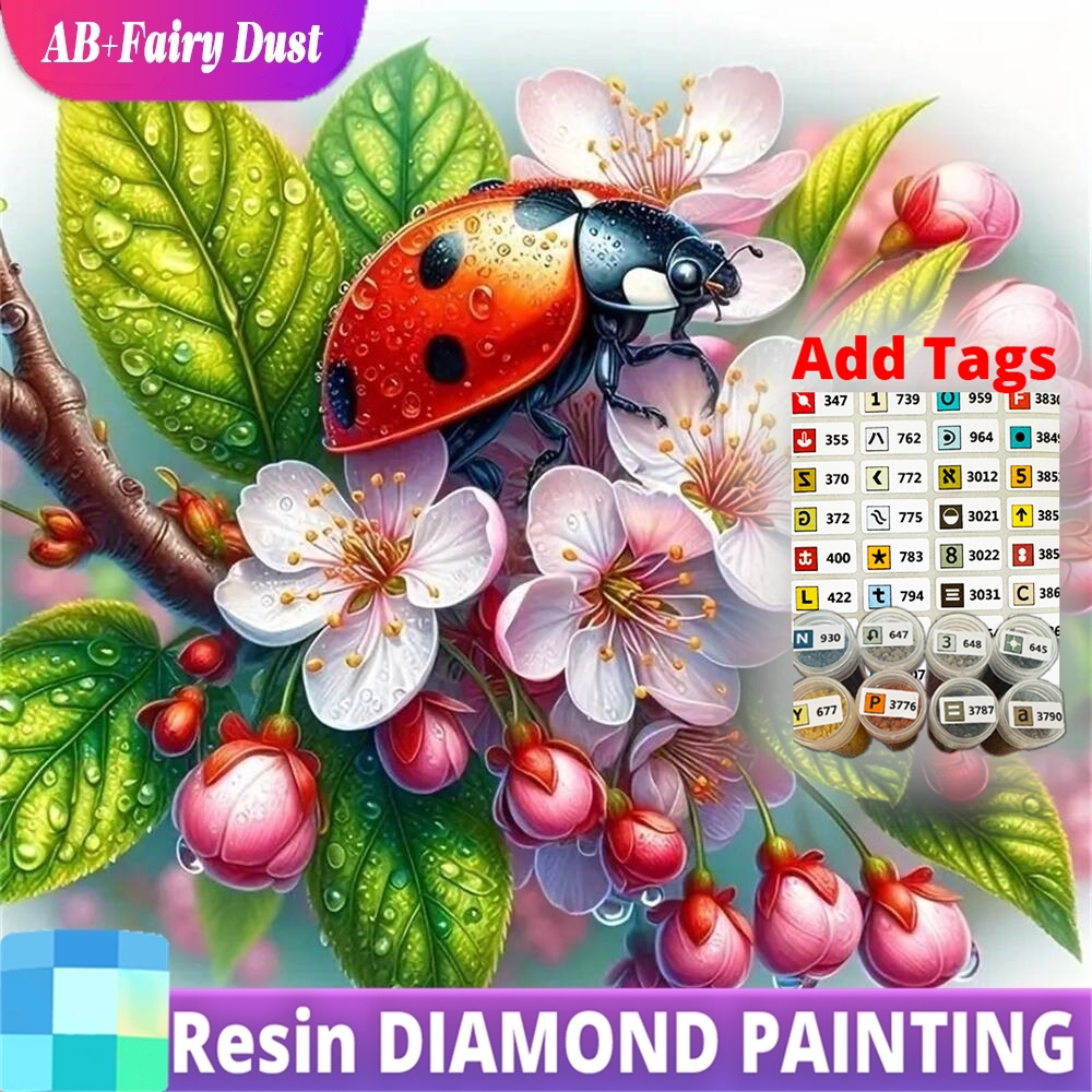 Resin AB Fairy Dust Diamond Em - Embroidery Lady Bug ulasan dan harga
