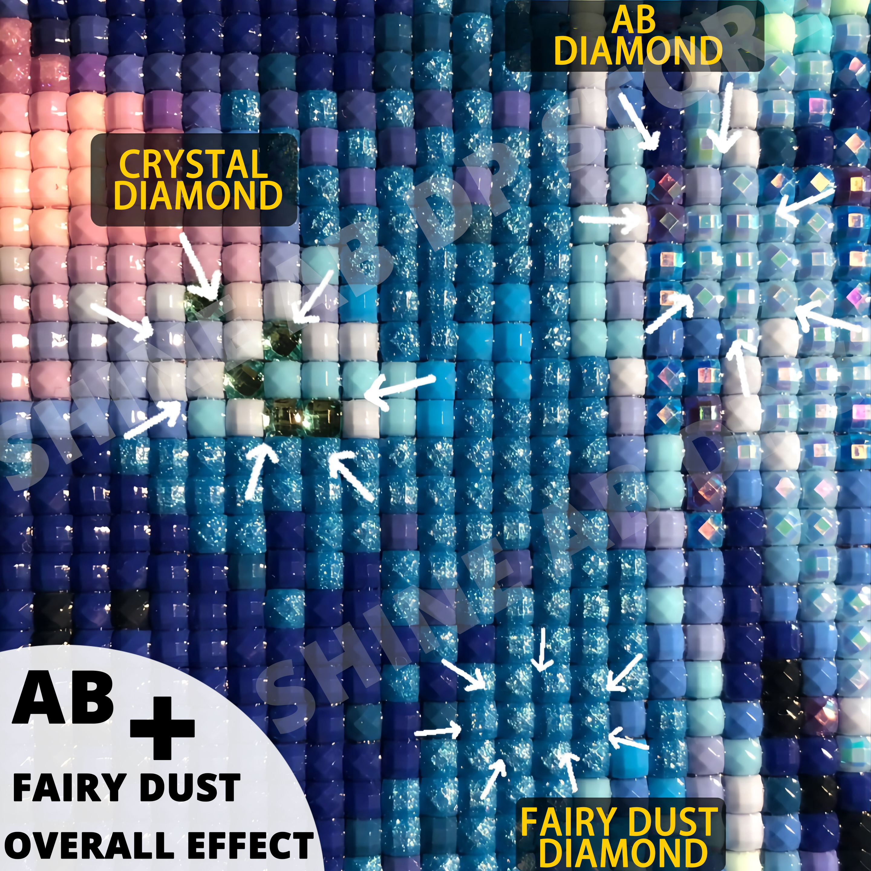 Resin AB Fairy Dust Diamond Em - Embroidery Lady Bug ulasan dan harga