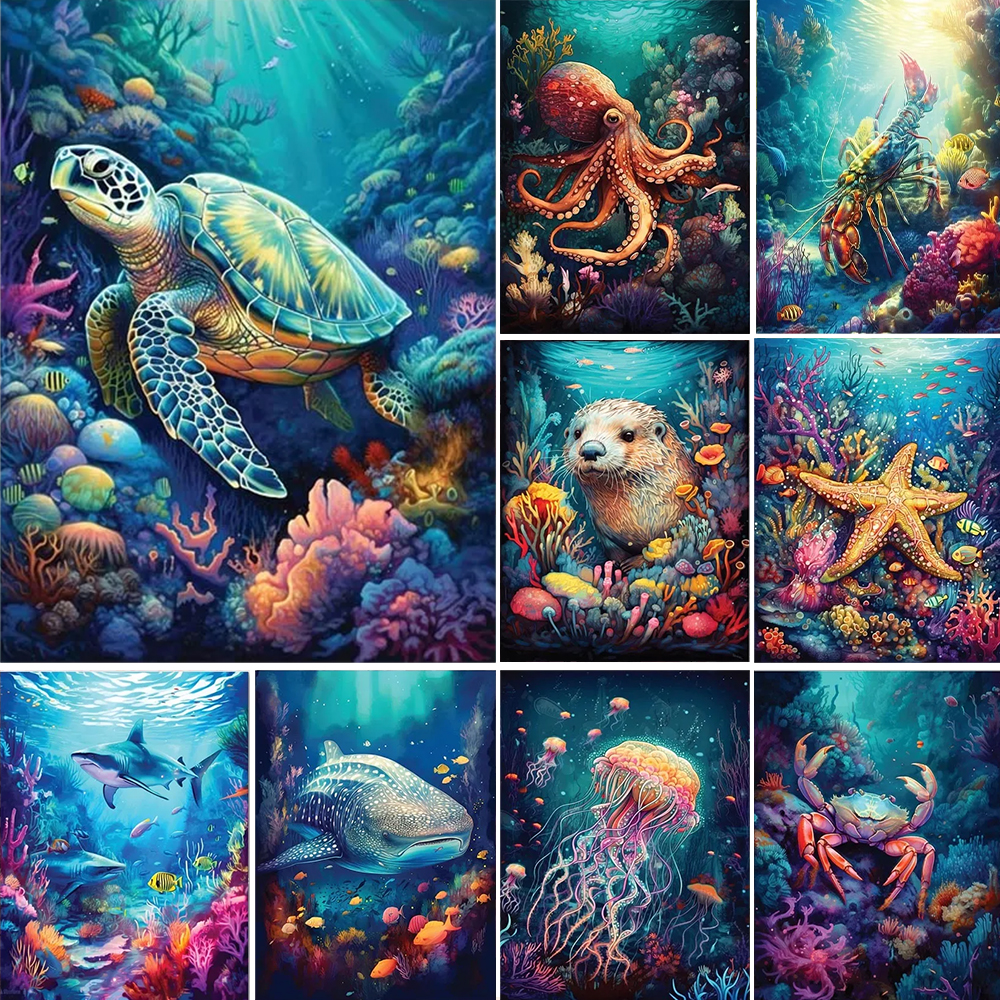 Underwater World Diamond Paint - Embroidery World ulasan dan harga