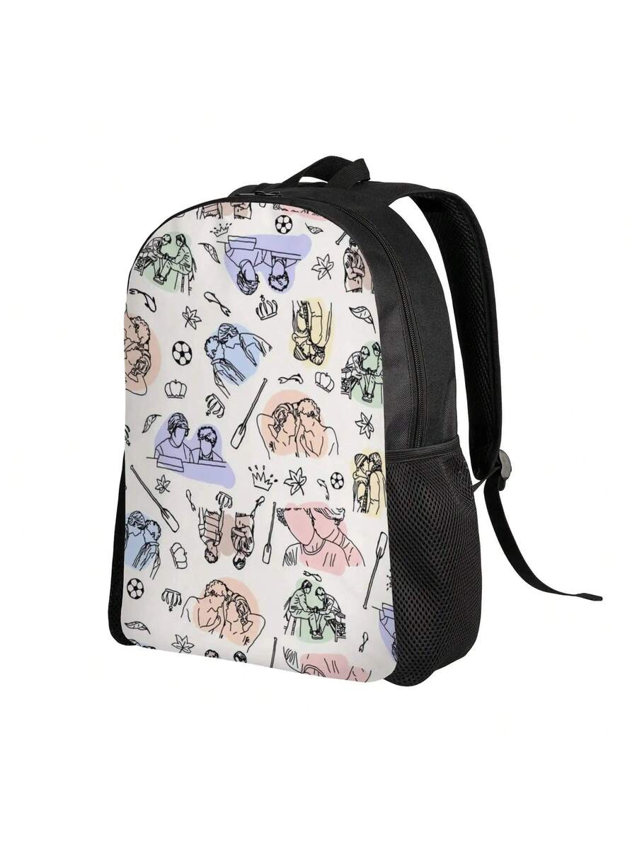 Casual Illustrated Backpack Wi - Embroidery Illustration ulasan dan harga