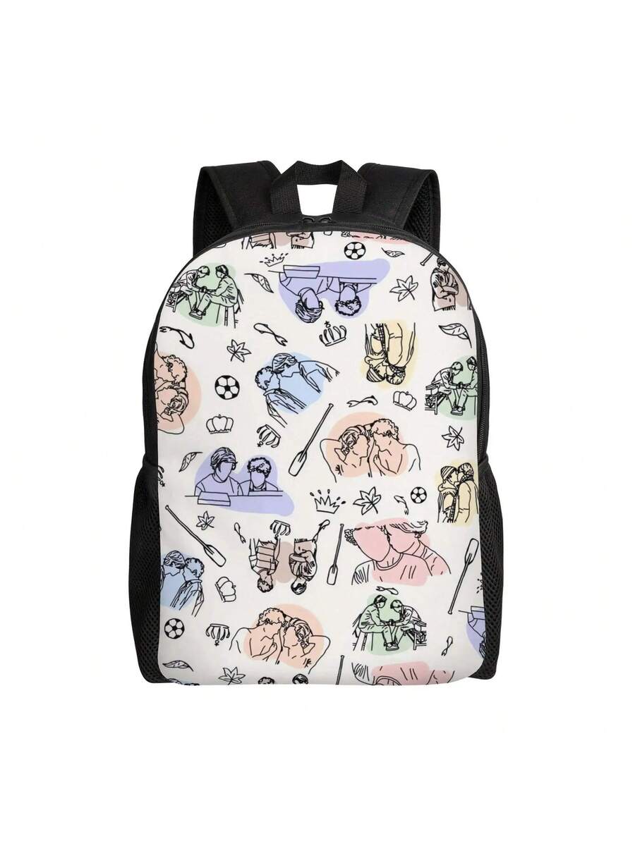 Casual Illustrated Backpack Wi - Embroidery Illustration ulasan dan harga