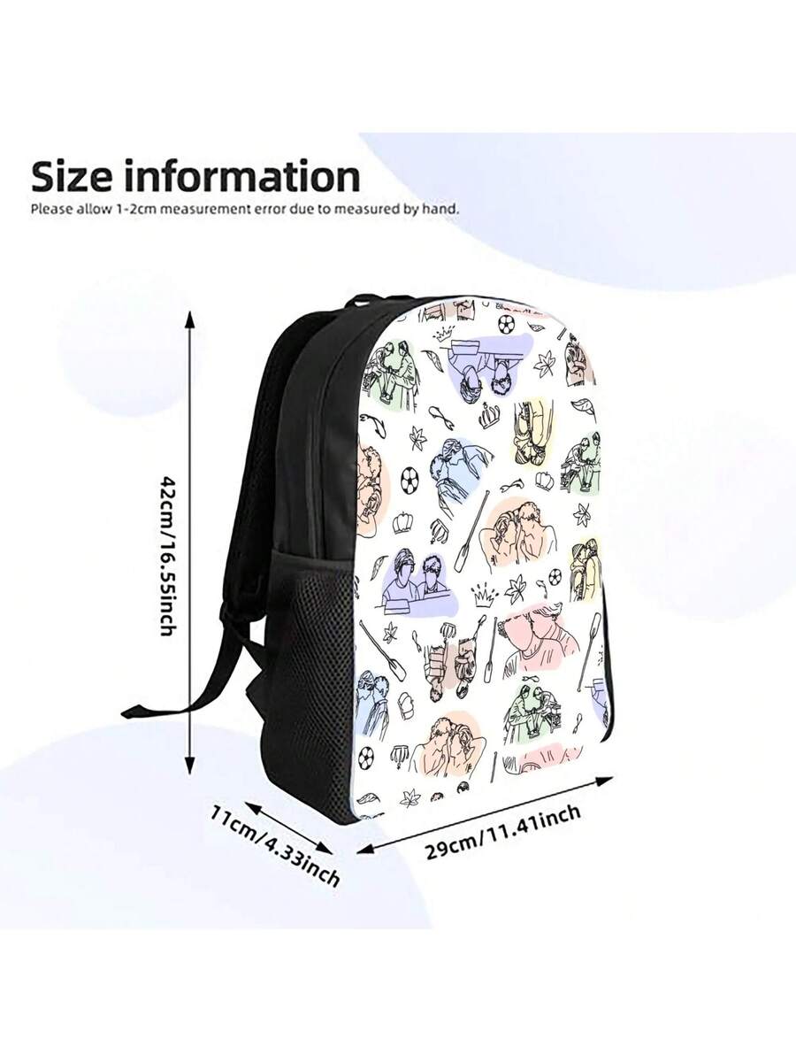 Casual Illustrated Backpack Wi - Embroidery Illustration ulasan dan harga
