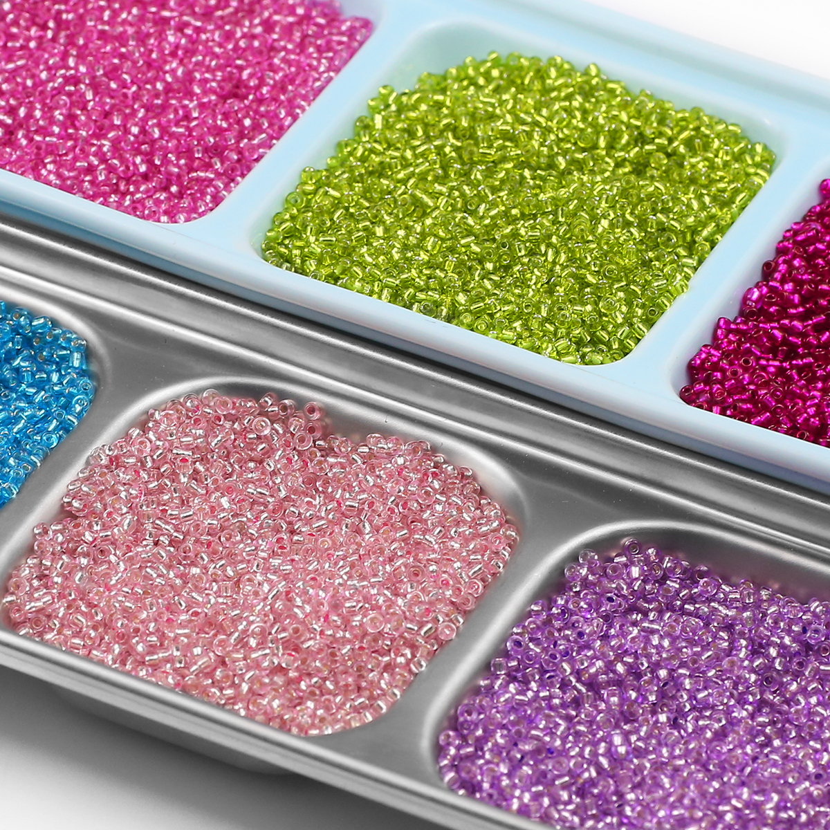90g 2mm Glass Transparent Seed - Embroidery Glass Beads ulasan dan harga