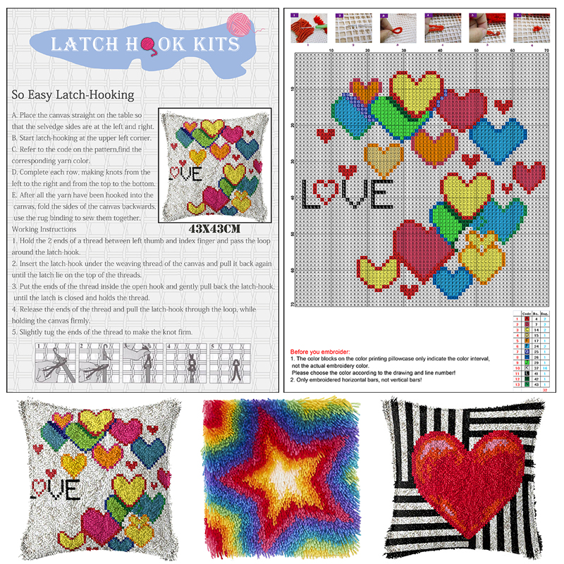 latch hook kits rugs DIY Makin - Embroidery Lady Bug ulasan dan harga