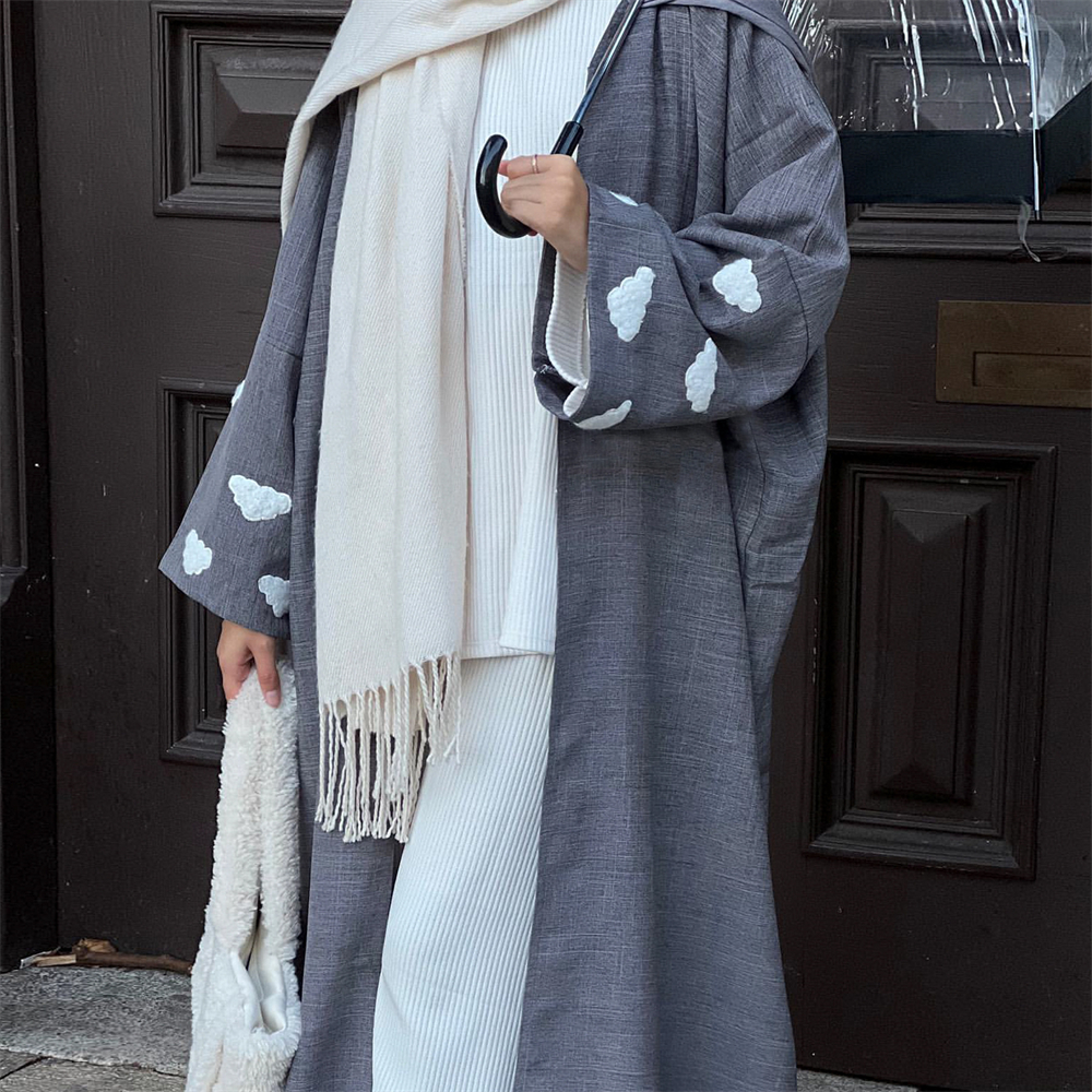 Embroidery Abayas Muslim Dress - Embroidery Kebaya ulasan dan harga