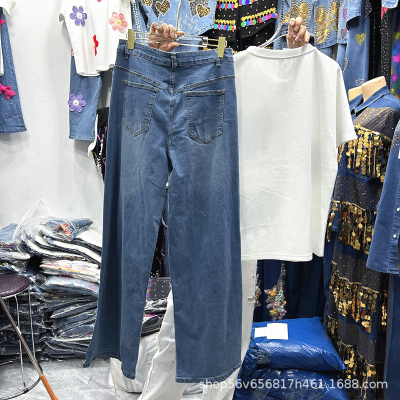 New Spring Summer Women Two-pi - Embroidery Jeans ulasan dan harga