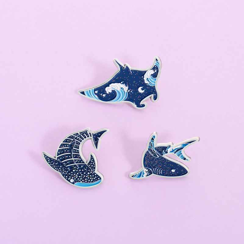 Cartoon marine creatures Ename - Embroidery Fish ulasan dan harga