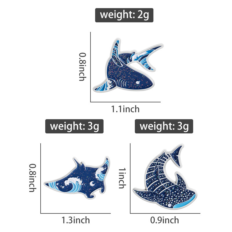 Cartoon marine creatures Ename - Embroidery Fish ulasan dan harga