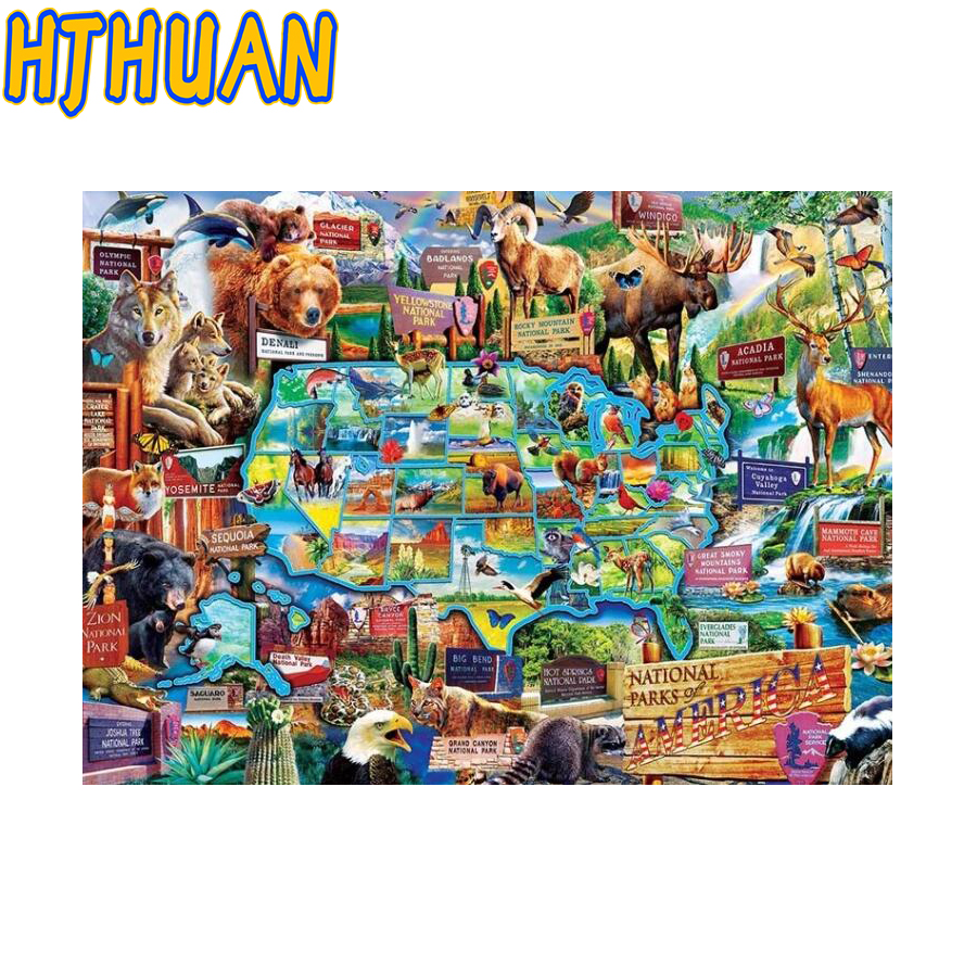 DIY Diamond Painting World Map - Embroidery World ulasan dan harga