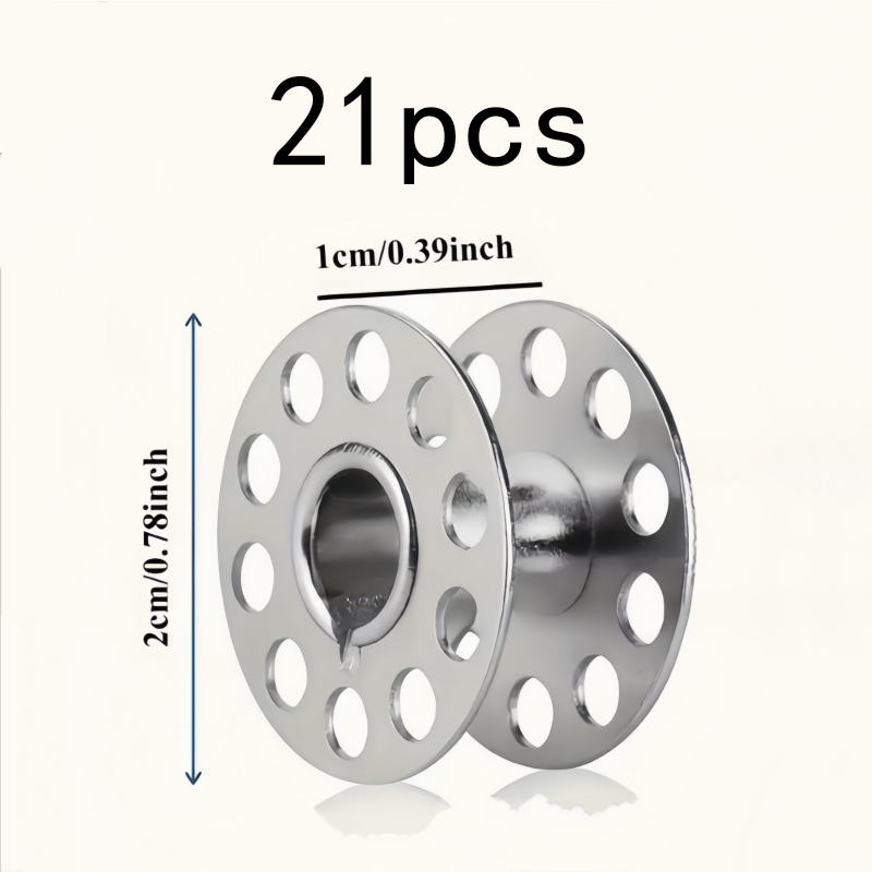 21Pcs Rustproof Metal Bobbins, - Embroidery Quilting ulasan dan harga