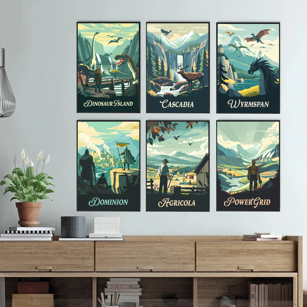 Cartoon Abstract Game Scene La - Embroidery Art Painting ulasan dan harga