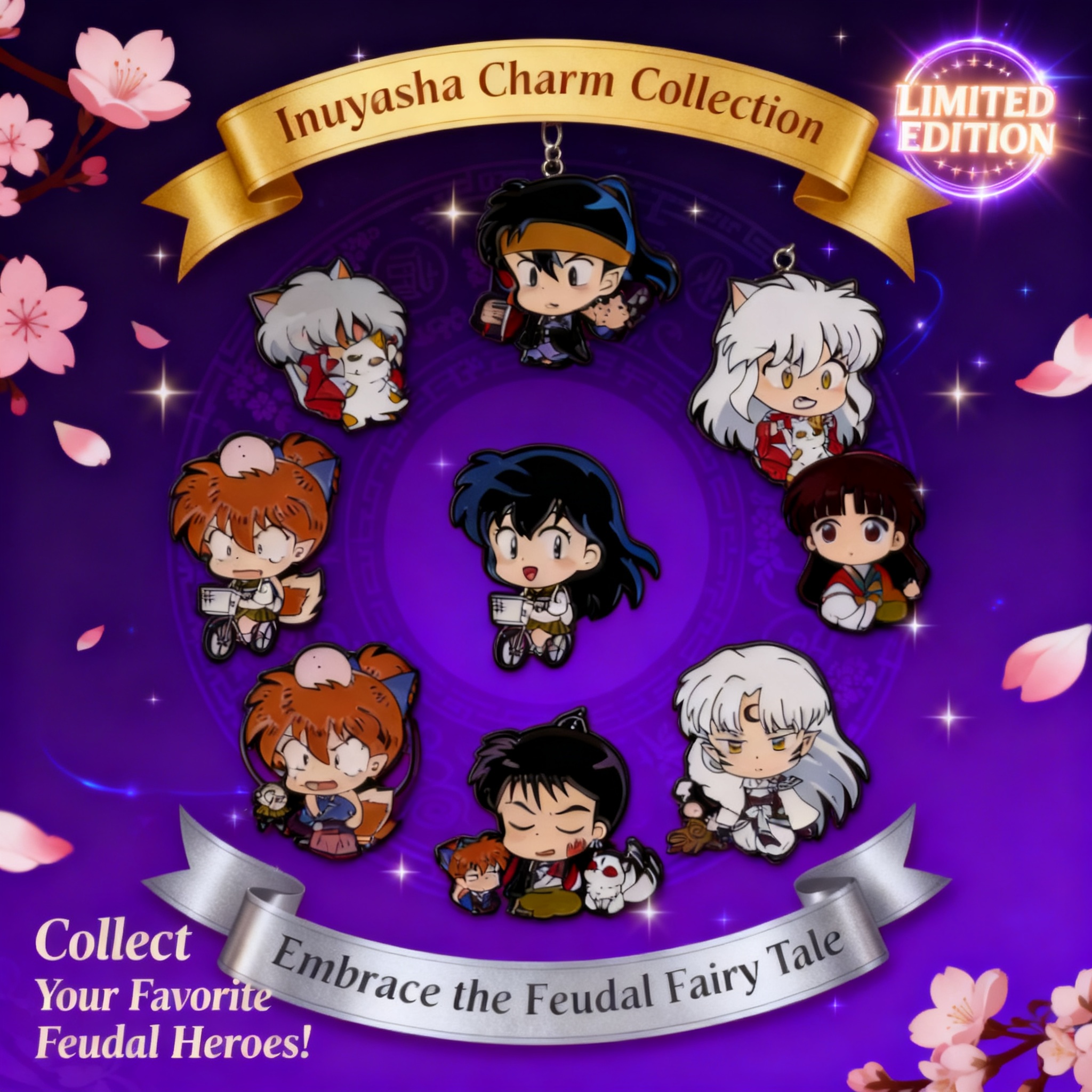 Cartoon Anime Character Enamel - Embroidery Illustration ulasan dan harga