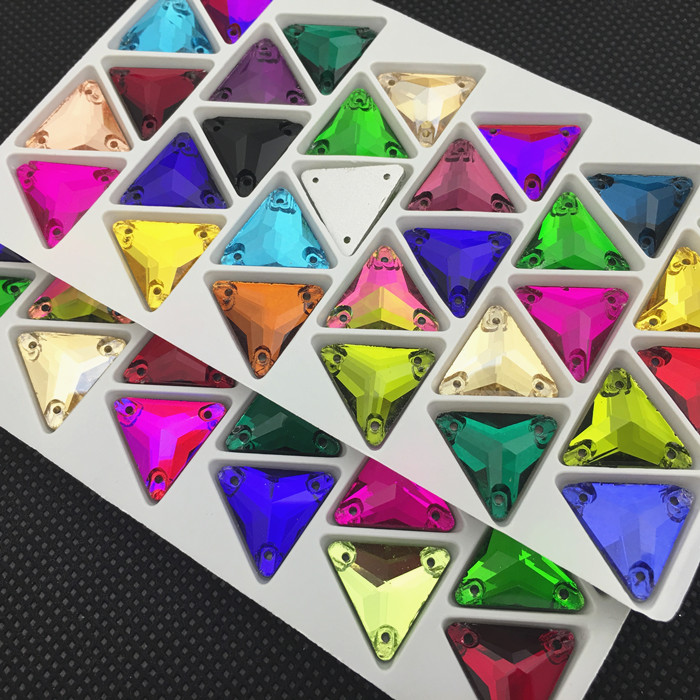 Glass Crystal Triangle Sew On  - Embroidery Glass Beads ulasan dan harga
