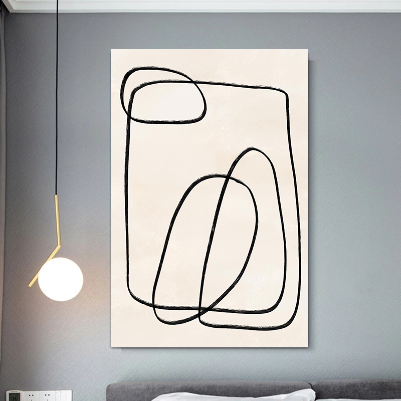 Minimalist Paint Strokes Abstr - Embroidery Art Painting ulasan dan harga