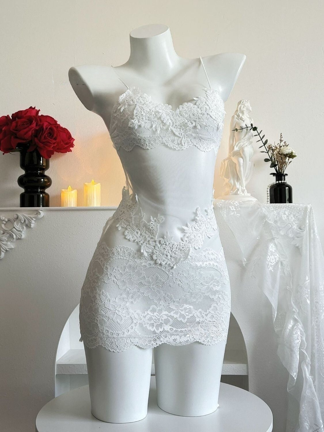 Sexy Lace Embroidery Strapless - Embroidery Lace ulasan dan harga