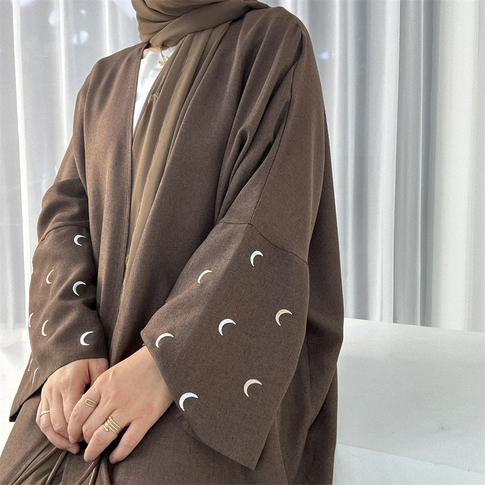 Open Abaya Muslim Dress Women  - Embroidery Kebaya ulasan dan harga