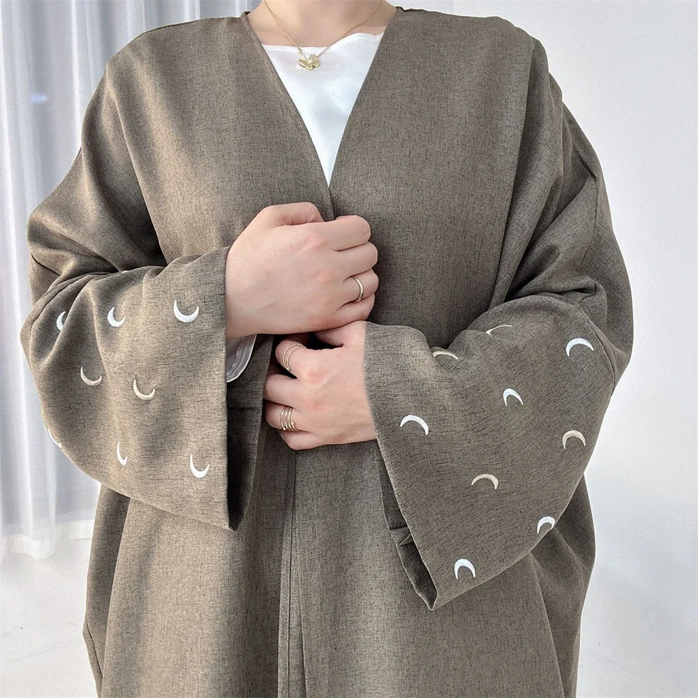Open Abaya Muslim Dress Women  - Embroidery Kebaya ulasan dan harga