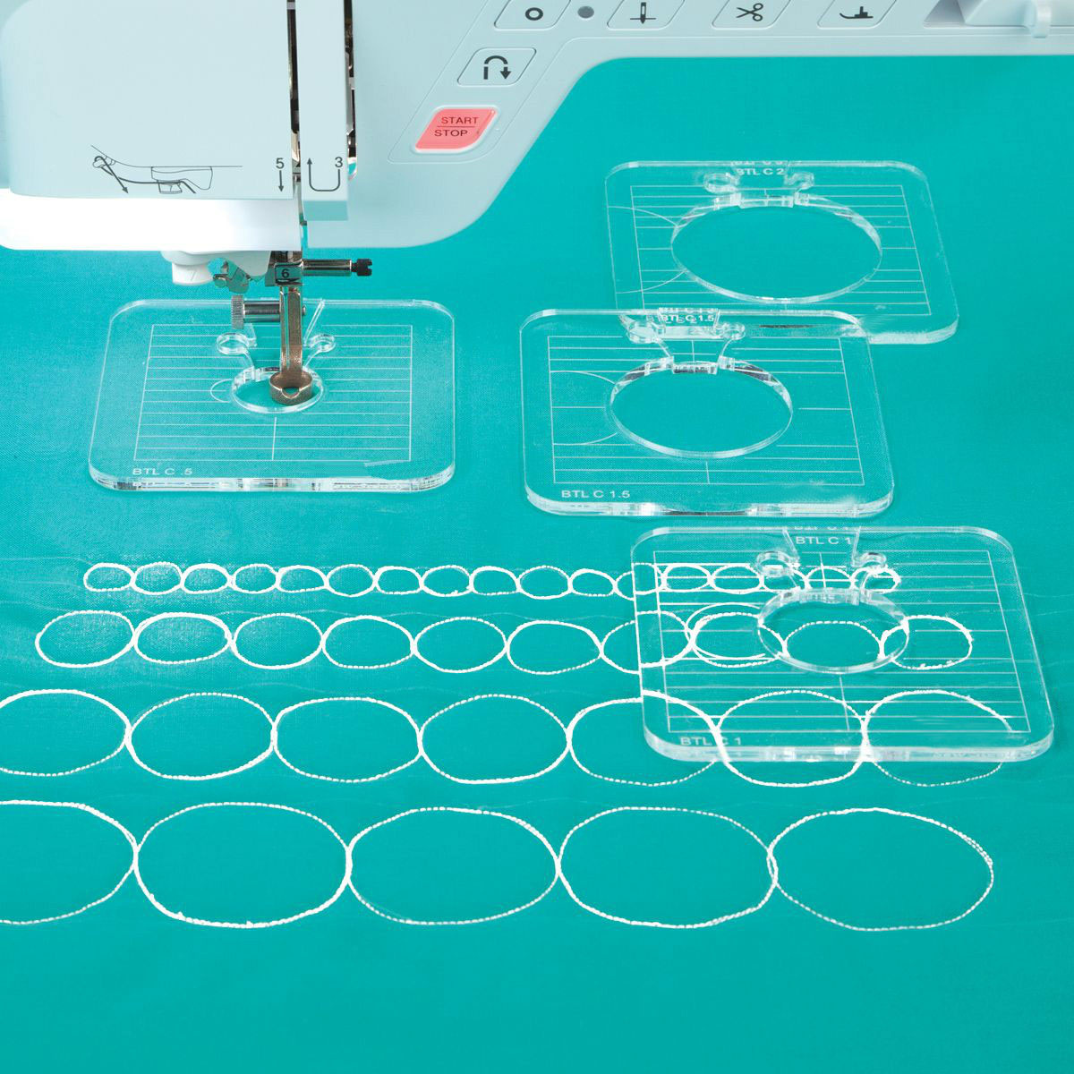 5Pcs Quilting Templates for Lo - Embroidery Zig Zag Stitch ulasan dan harga