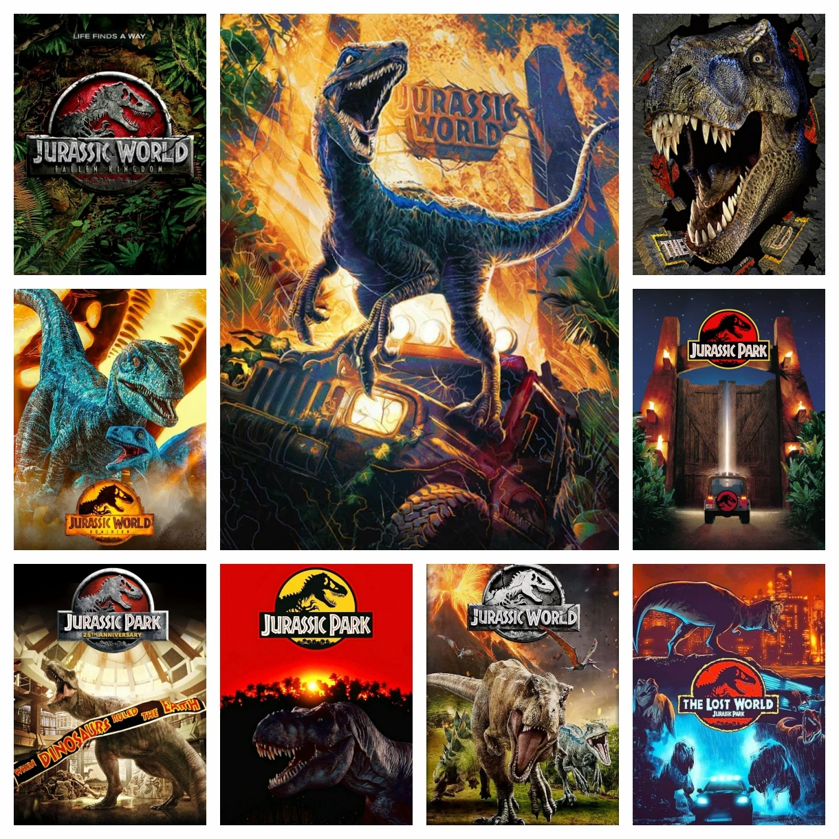 Jurassic World Diamond Paintin - Embroidery World ulasan dan harga