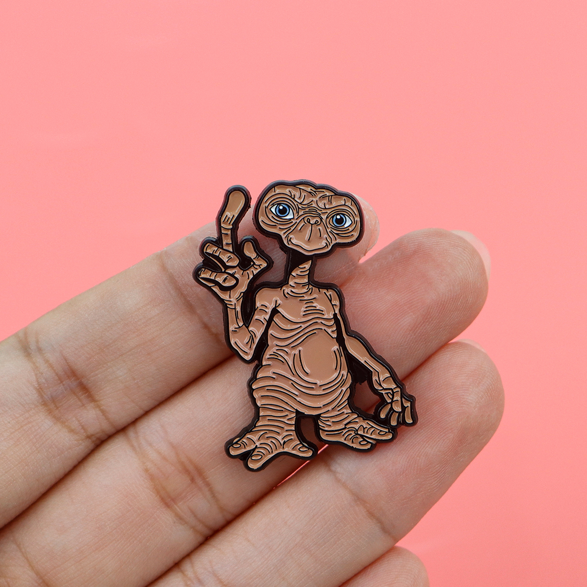 Vintage Funny Alien Enamel Car - Embroidery Illustration ulasan dan harga