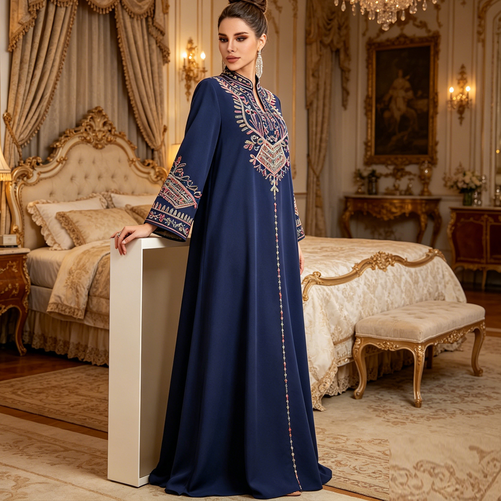 Femme Musulmane Vestidos Jalab - Embroidery Kebaya ulasan dan harga