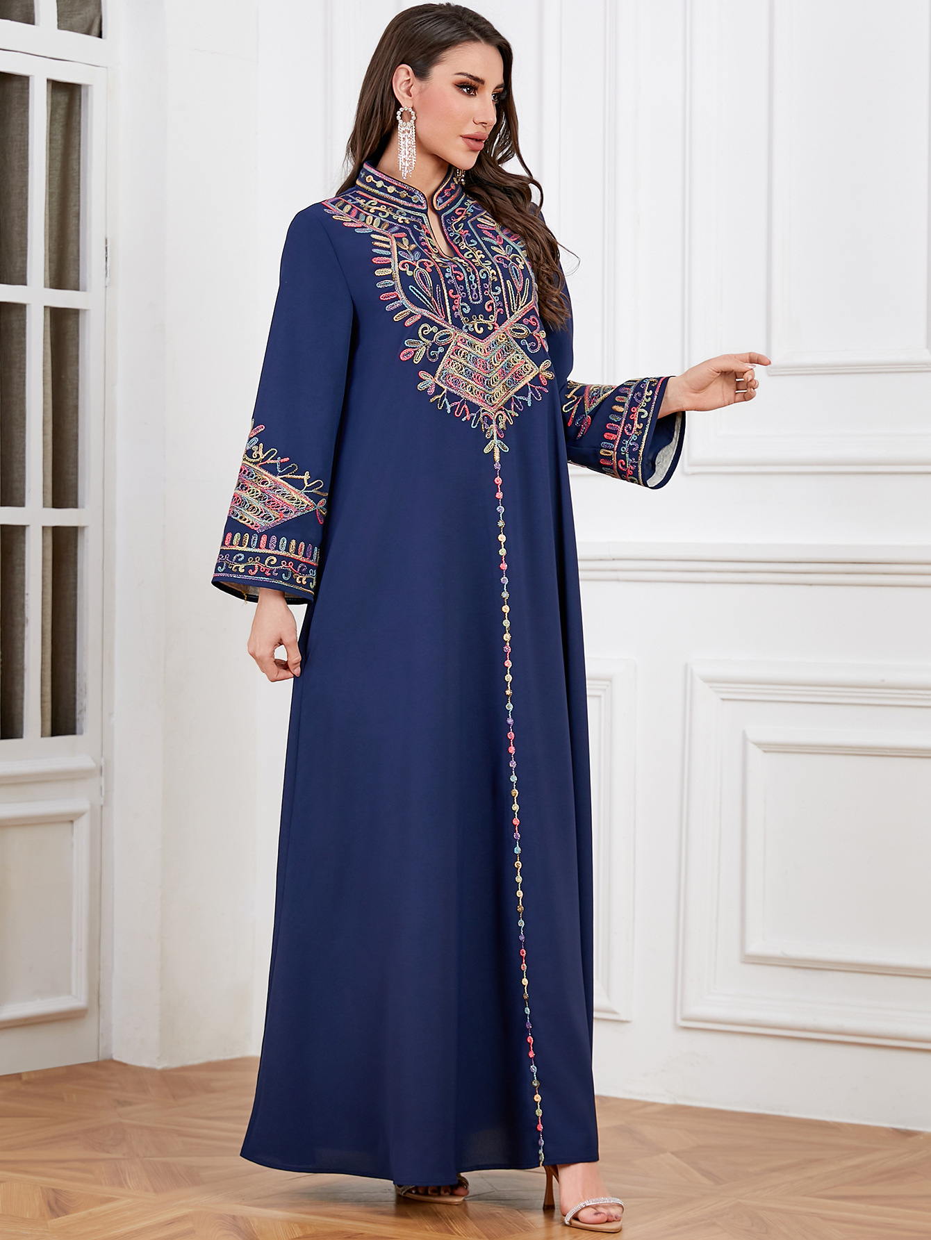 Femme Musulmane Vestidos Jalab - Embroidery Kebaya ulasan dan harga