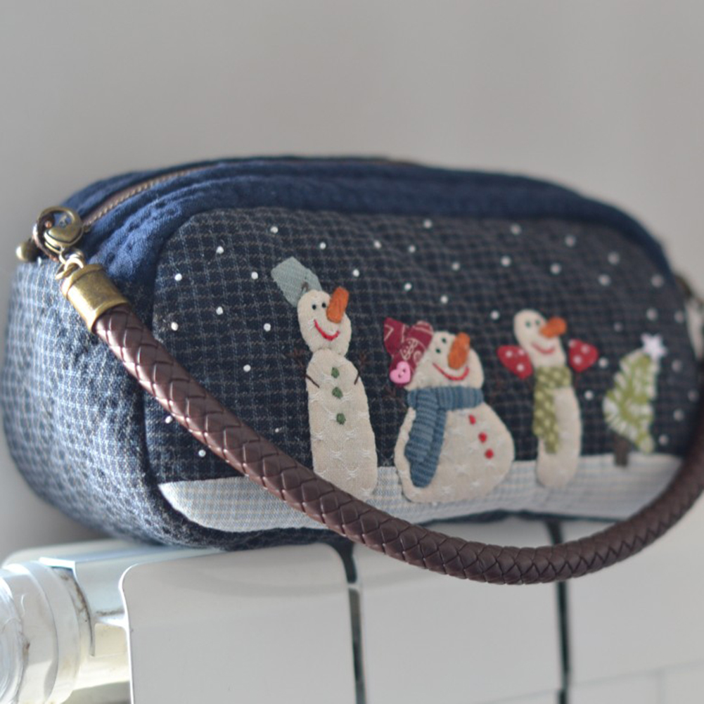 DIY Snow Shoulder Bag Patchwor - Embroidery Xmas Kits ulasan dan harga