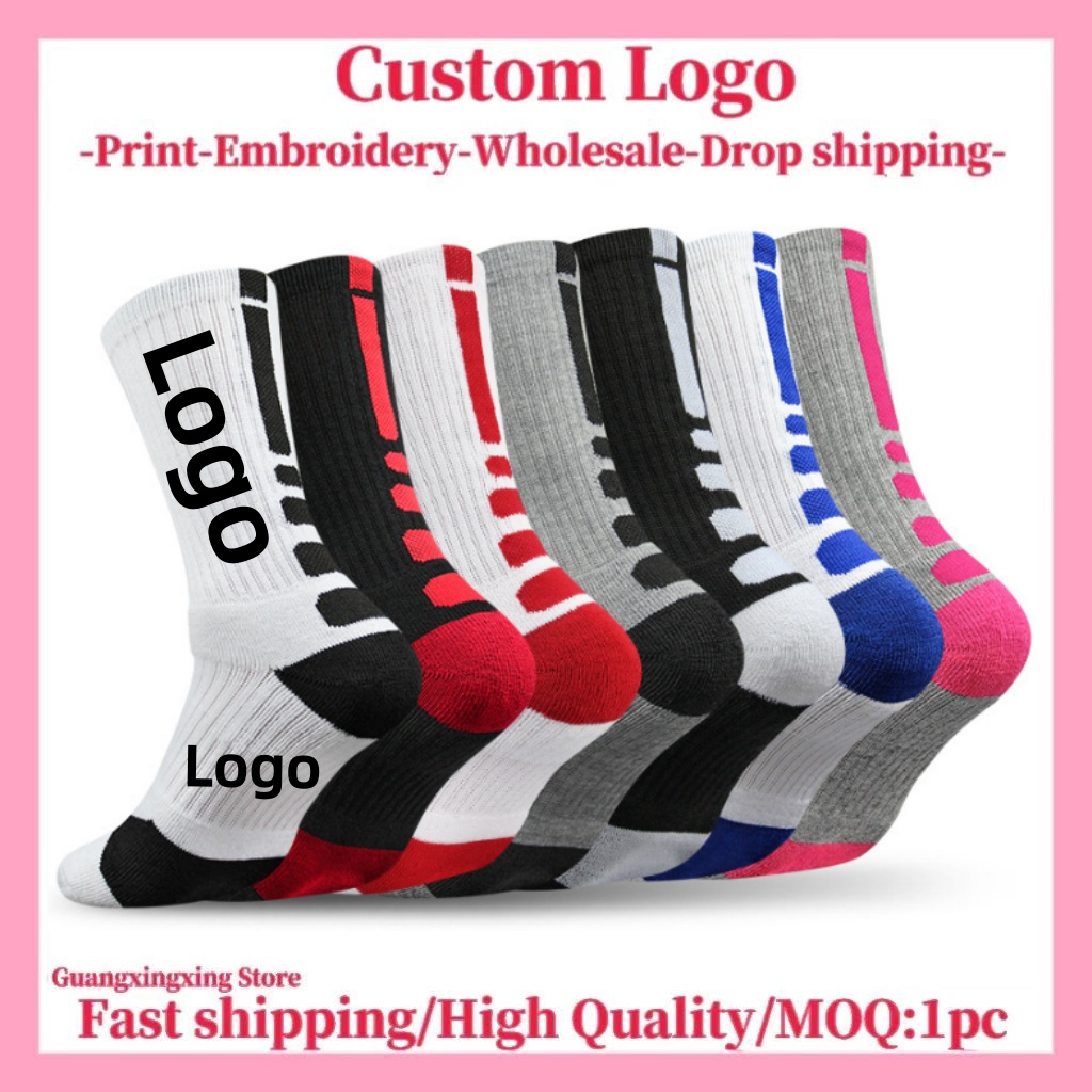 Customized socks Customized pr - Embroidery Logo ulasan dan harga