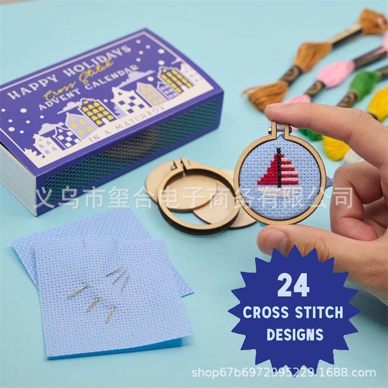 DIY Christmas Cross Stitch Adv - Embroidery Xmas Kits ulasan dan harga