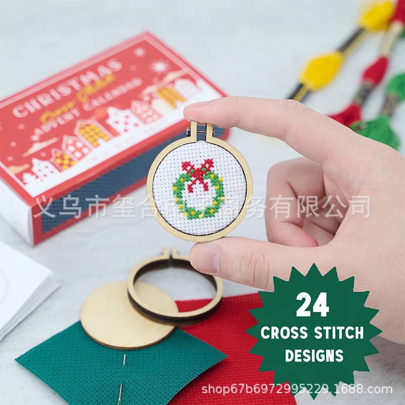 DIY Christmas Cross Stitch Adv - Embroidery Xmas Kits ulasan dan harga
