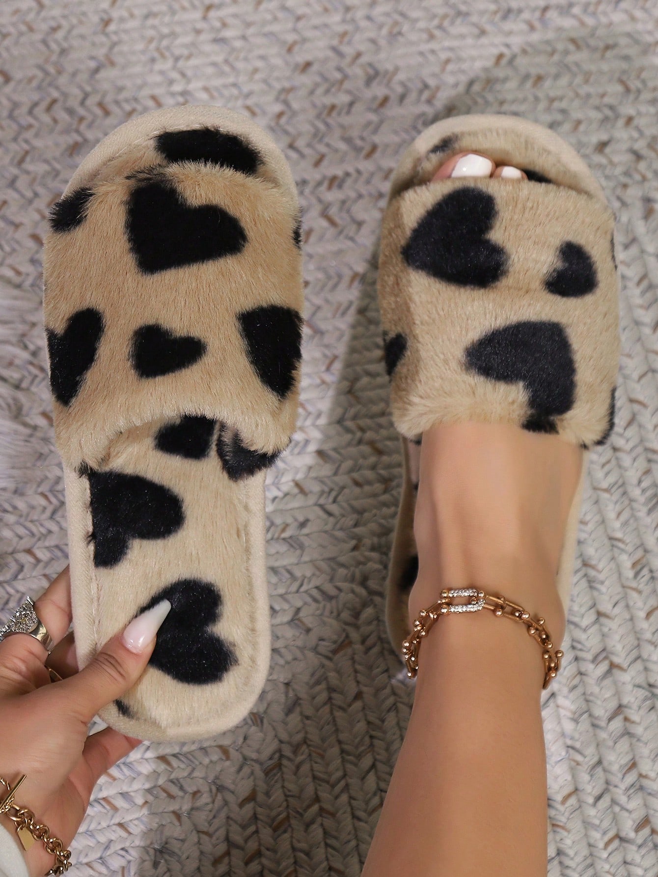 Fall Winter Women's Fluffy Sli - Felt Sheet Wool ulasan dan harga