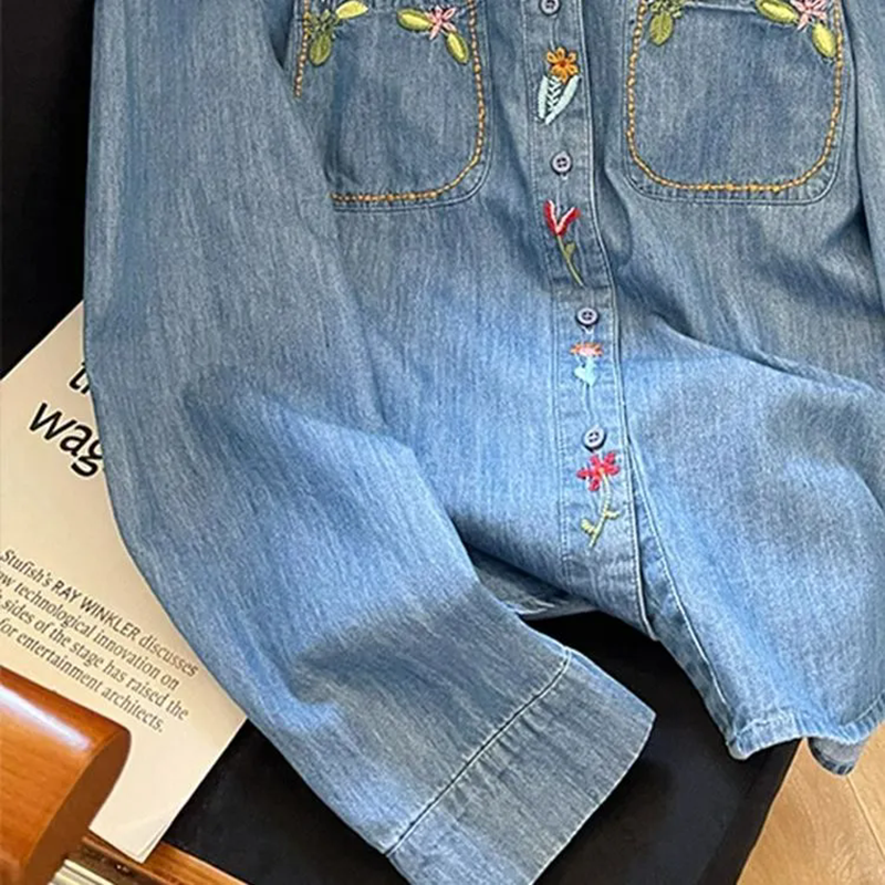 Harajuku Fashion Cotton Denim  - Embroidery Jeans ulasan dan harga