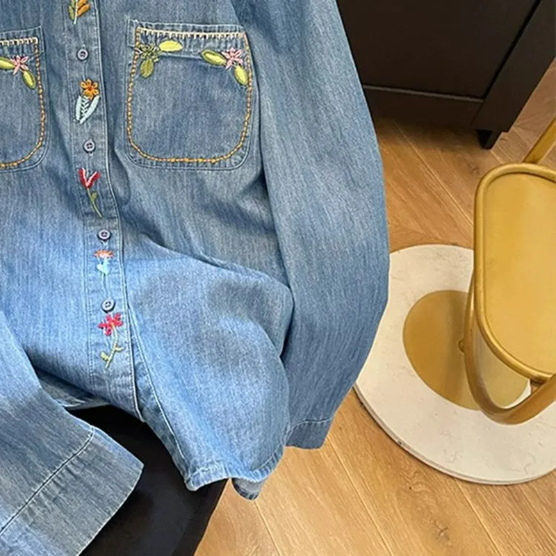 Harajuku Fashion Cotton Denim  - Embroidery Jeans ulasan dan harga